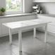 Стол кухонный Фишер 110-150 см стекло белый мрамор fisher110 sklo white 265 фото 3