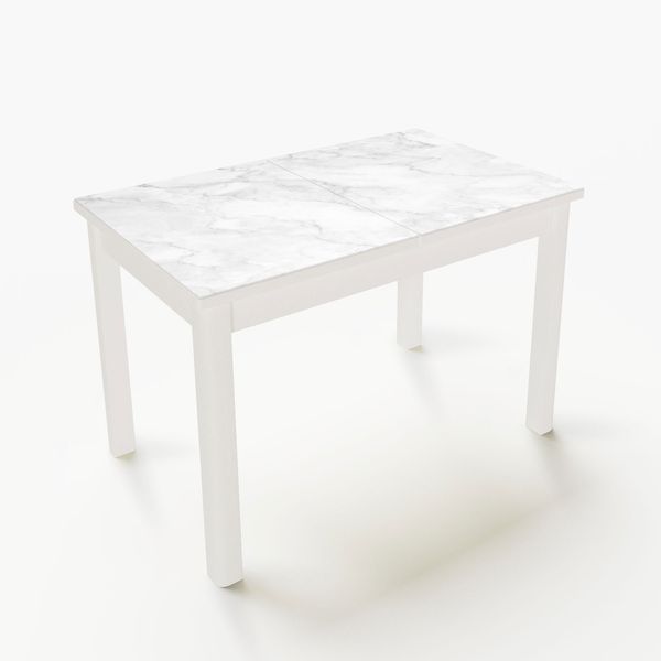 Стіл кухонний Фішер 120-160 см скло білий мармур fisher120 sklo white 265 фото