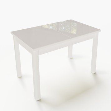Стол кухонный Фишер 110-150 см белый fisher110 sklo white/white фото
