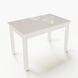 Стол кухонный Фишер 110-150 см белый fisher110 sklo white/white фото 1