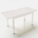 Стол кухонный Фишер 110-150 см белый fisher110 sklo white/white фото 2