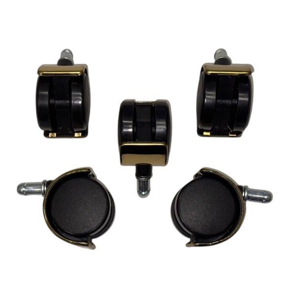 Ролики декоративні D50B11 (чорний/золота шапочка) vip-d50-gold/black фото