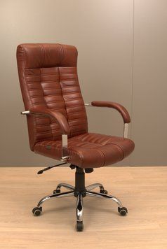Крісло Richman Атлант Хром П1 M-2 (Anyfix) Шкіра Люкс комбо Шоколад R00000049261 фото