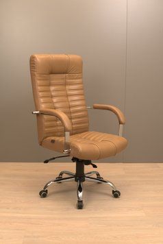 Крісло Richman Атлант Хром П1 M-2 (Anyfix) Шкіра Люкс комбо Какао R00000049263 фото