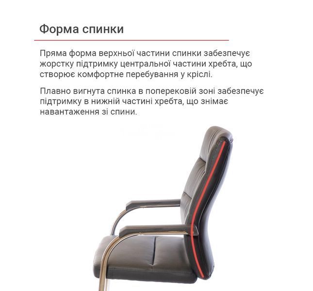 Кресло конференционное АКЛАС Натан CH CF Черный (PU-черный) 12775 фото