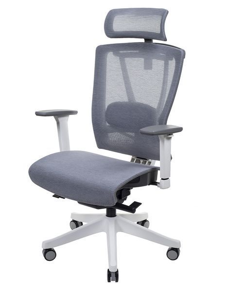 Эргономичное кресло ERGO CHAIR 2 MESH WHITE серое 02020 фото
