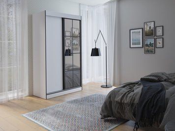 Шафа OSLO II 120 біло/чорна 12561 фото