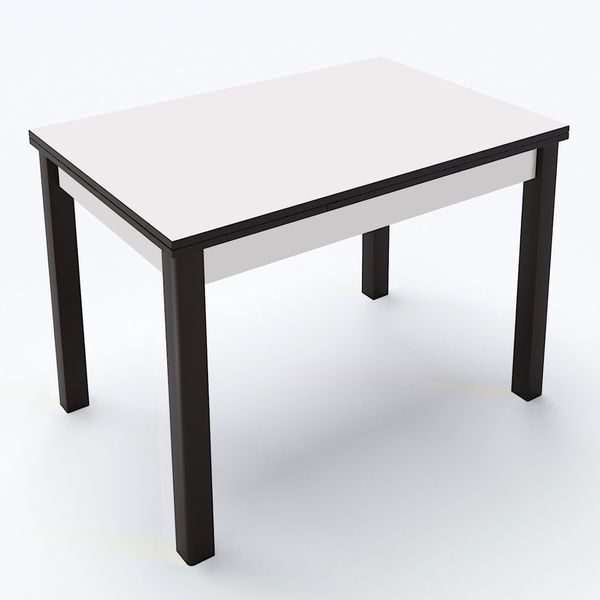 Стол кухонный раскладной Марсель 110 см Белый/черный marsel110 white/black фото