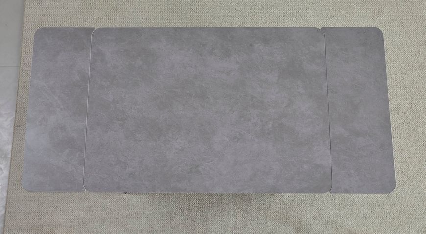 Стіл MADRID CERAMIC 120(180)*85 grigio latte matt/чорний каркас MADRIDGRL фото