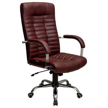 Крісло Richman Атлант Хром П1 M-2 (Anyfix) Шкіра Люкс комбо Вишня R00000049266 фото