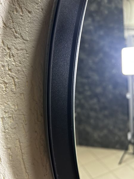 Кругле дзеркало з LED-підсвіткою Сенсорній димер (вімікач), Чорний, 800 ЗЛ 2 Д венге фото