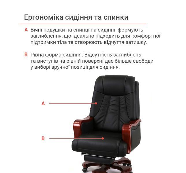 Кресло АКЛАС Тристрам EX RL Черный (Кожа LC-A) 142844 фото