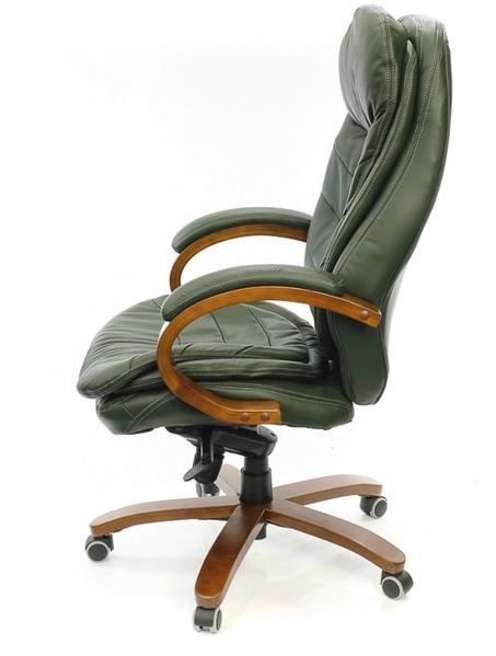 Кресло АКЛАС Валенсия Soft EX MB Зеленый (Кожа Lux LC-green) 12422 фото
