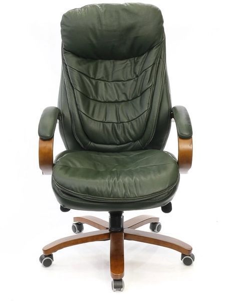 Кресло АКЛАС Валенсия Soft EX MB Зеленый (Кожа Lux LC-green) 12422 фото