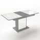 Стіл розкладний Бостон МДФ скло білий/сірий boston sklo white/grey фото 2
