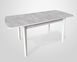 Стол обеденный раскладной Честер белый/бетонный камень chester white/beton фото 1