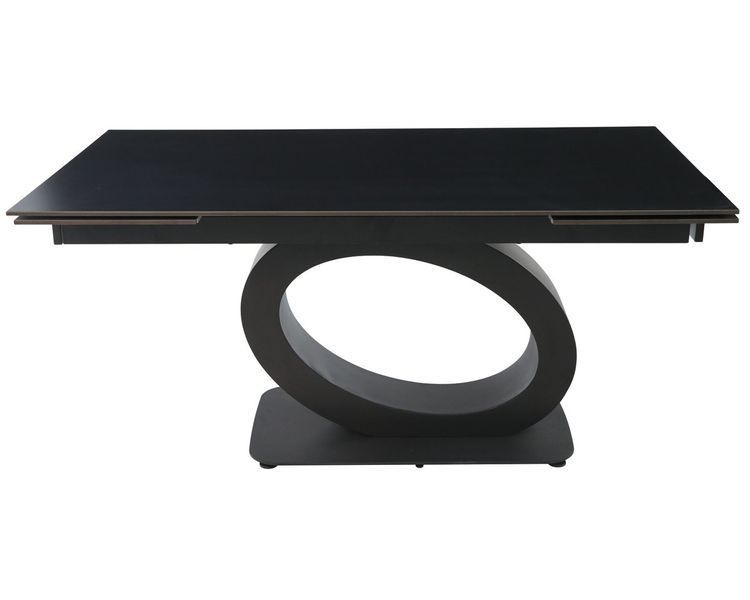 Стіл OVIDIO CERAMIC 160(240)*90 чорний мат/чорний каркас OVIDIO160BL фото