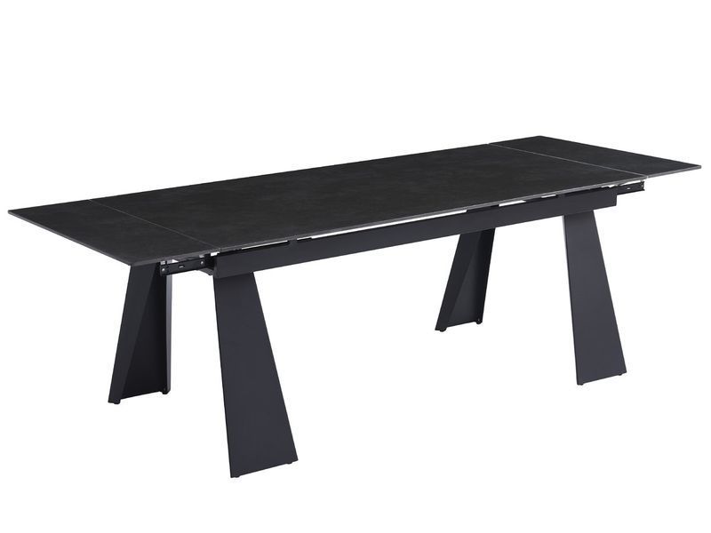 Стіл ARNOLD CERAMIC 180(240)*90 Wic dark grey мат/чорний каркас ARNOLD160DGR фото