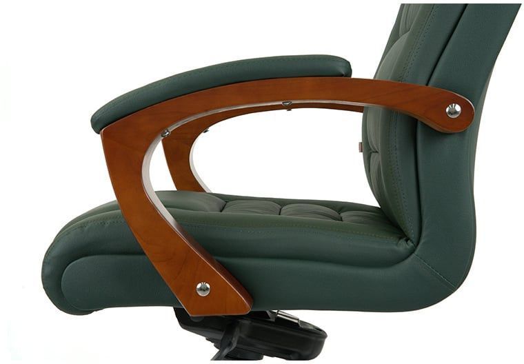 Крісло АКЛАС Гаспар ЕХ МB Зелений (Шкіра Lux LC-green) 9637 фото