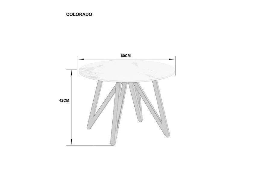 Журнальний столик COLORADO білий глянець/чорний COLORADO фото