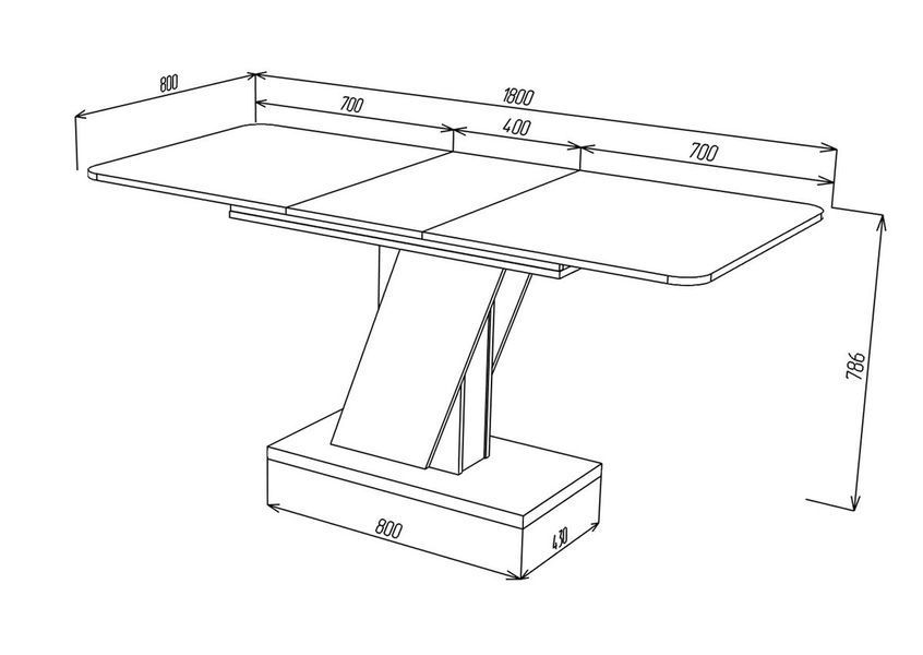 CARVELO B/I стіл біла аляска РЕ/індастріал CARVELO_B/I фото