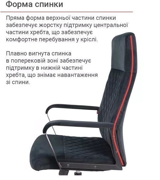 Крісло АКЛАС Авіс TILT Чорний (Black fabric) 127048 фото