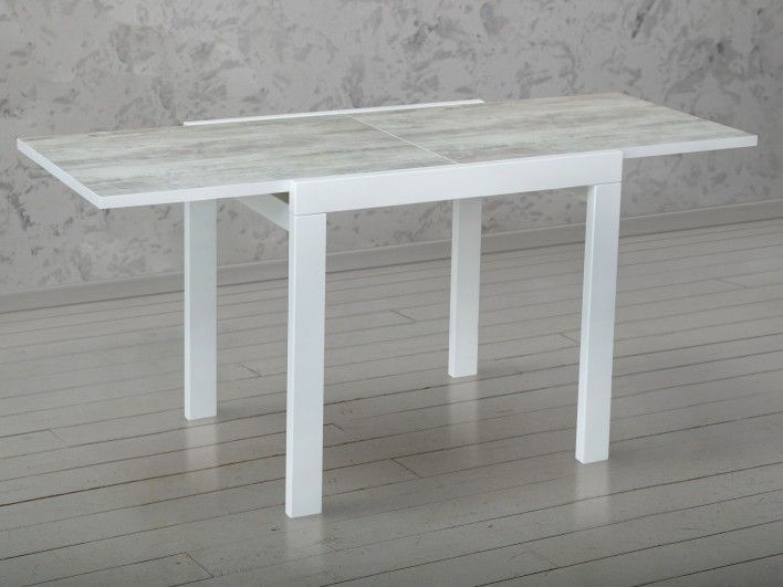 Стол раскладной Слайдер 81 см ДСП Урбан/дерево белый slayder81 urban/white фото