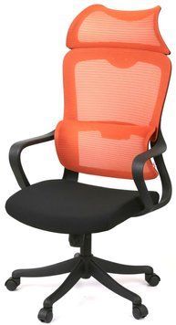 Крісло АКЛАС Доріан BL TILT Помаранчевий (K-09 Orange OS-3000 Black) 144001 фото