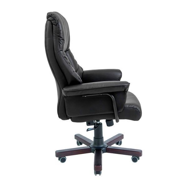 Крісло Richman Конгрес Вуд M-2 Широкий (Anyfix Wide) Шкіра Люкс Чорна R00000053539 фото