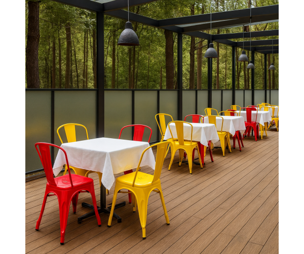 Стілець Толікс металевий червоний 603 фото