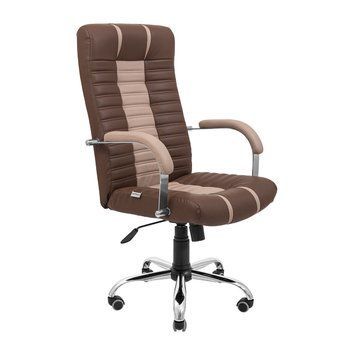 Кресло Richman Атлант Хром П1 M-1 (Tilt) Канзас Браун + Канзас Латте R00000021409 фото
