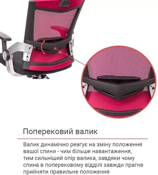 Кресло АКЛАС Прима PL HR ANF Красный (Черный/Красный) 10480 фото