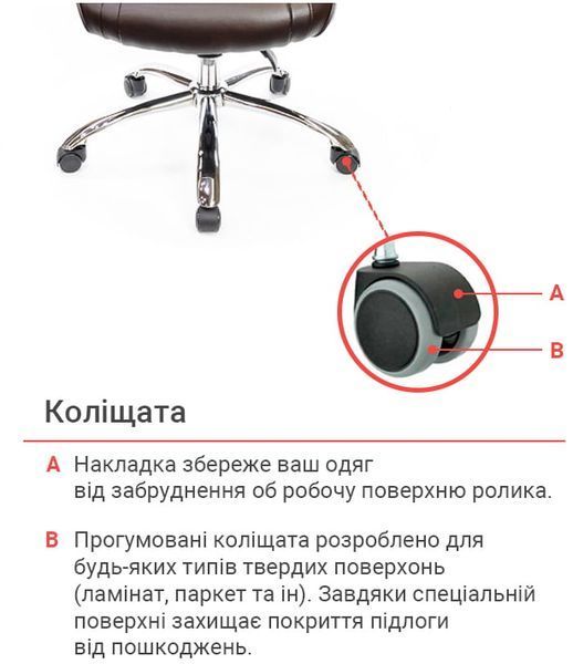 Крісло АКЛАС Сетіф CH ANF Коричневий (PU-темно-коричневий) 11201 фото